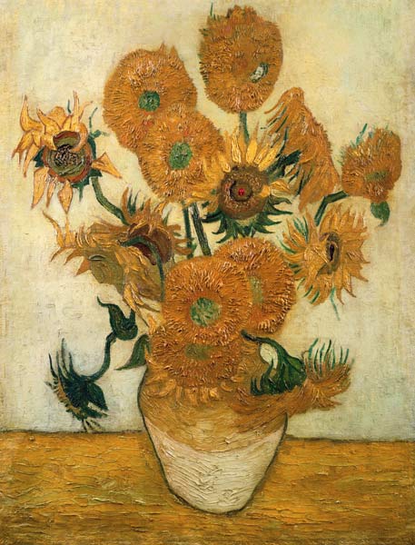 Vaso con 15 girasoli